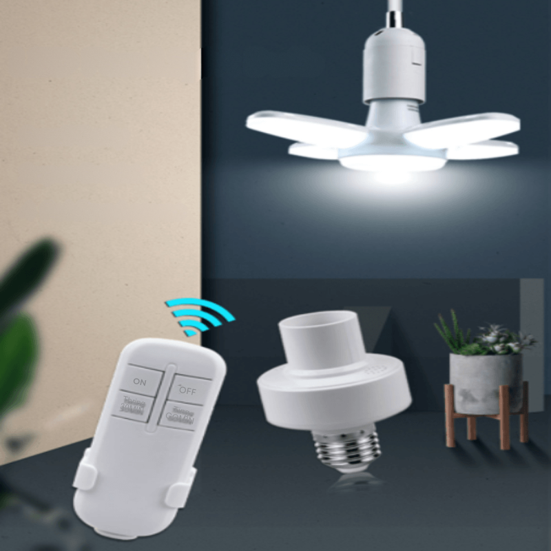Foldable Fan Shape LED Bulb E27 - 40 LEDs Ceiling Light for Home, Garage & Warehouse (220V/110V, Warm White)