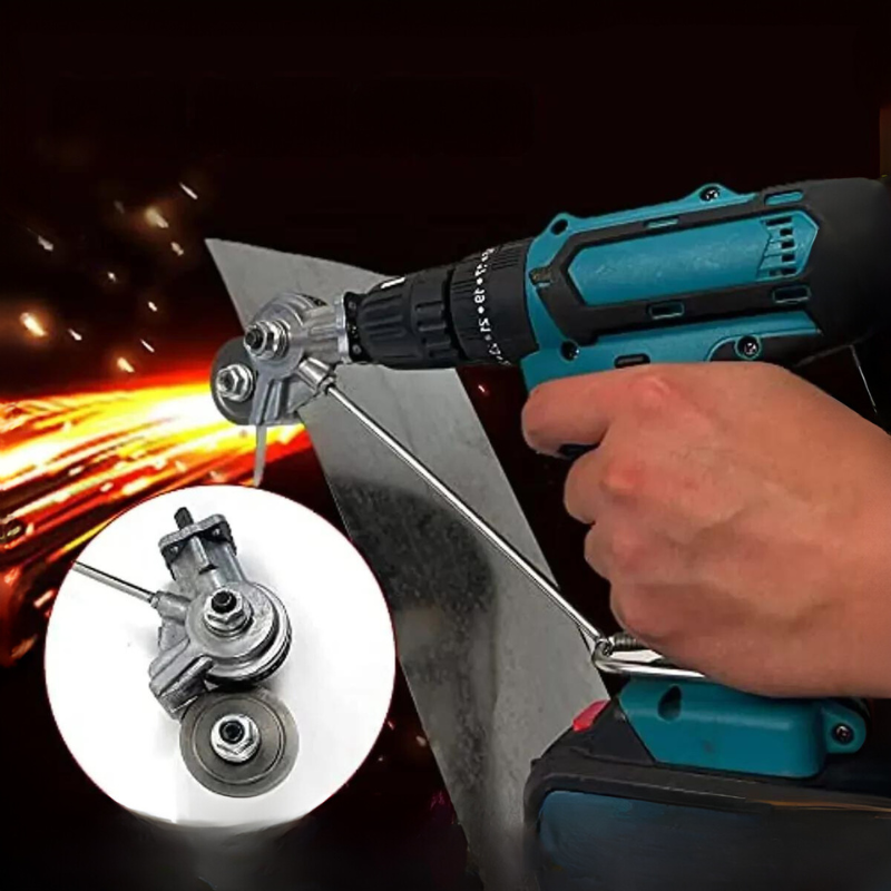 Electric Metal Nibbler - High Speed Rotor Drill Plate Cutter for Steel, Alloy, Plastic Cutting