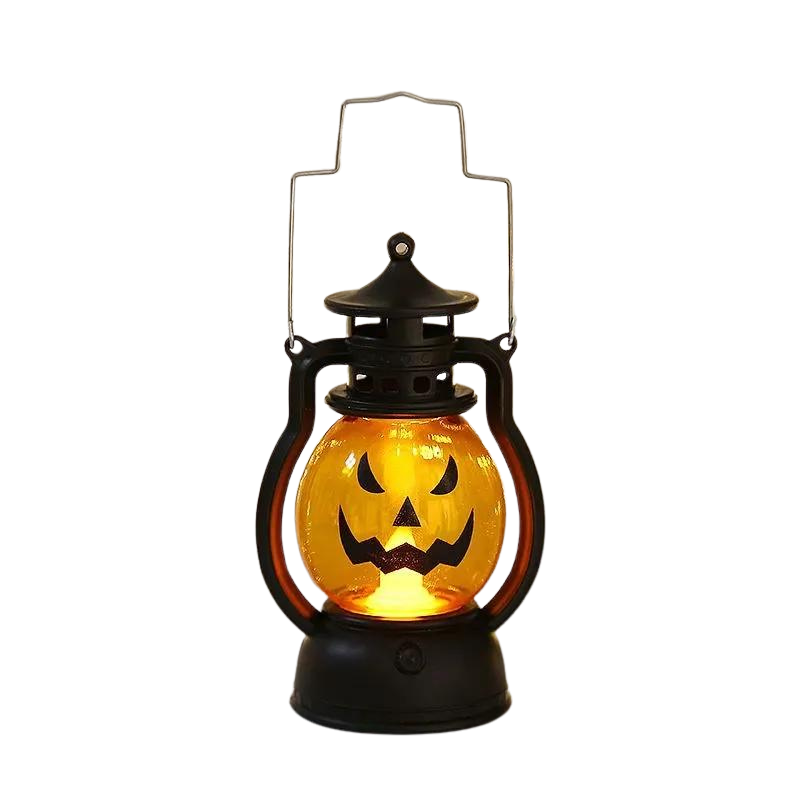LED Halloween Pumpkin Lamp – Vintage Oil-Style Lantern Light for Party, Home & Haunted House Décor