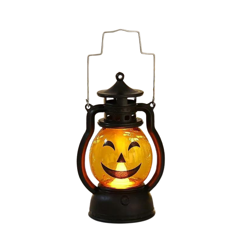 LED Halloween Pumpkin Lamp – Vintage Oil-Style Lantern Light for Party, Home & Haunted House Décor