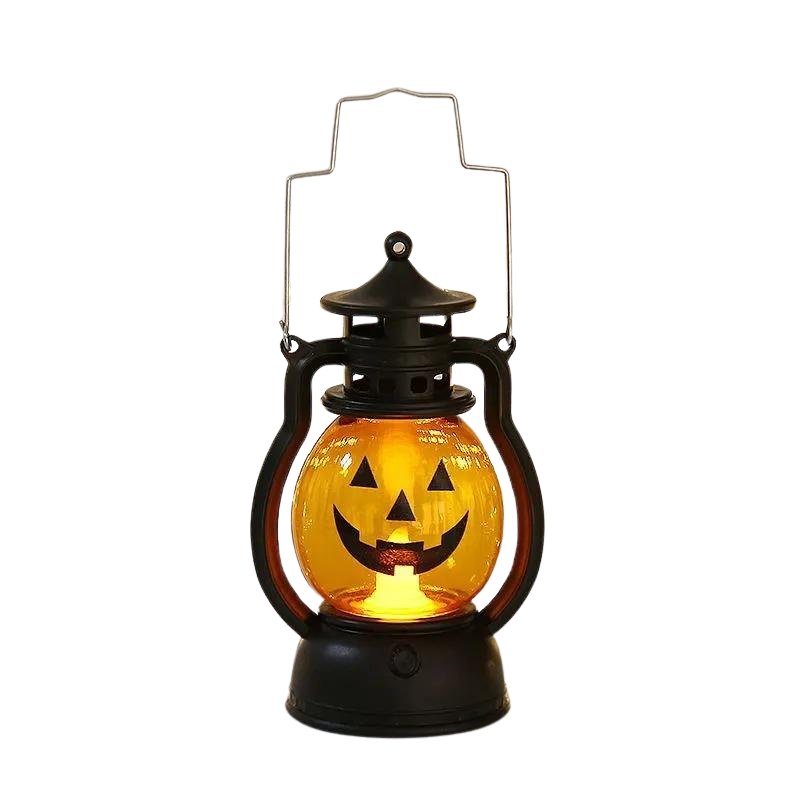 LED Halloween Pumpkin Lamp – Vintage Oil-Style Lantern Light for Party, Home & Haunted House Décor