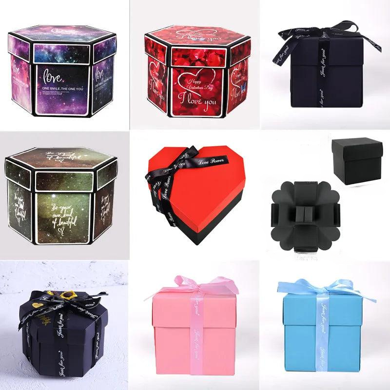 Explosion Box DIY Scrapbook – Wedding, Anniversary, Birthday Romantic Surprise Photo Album