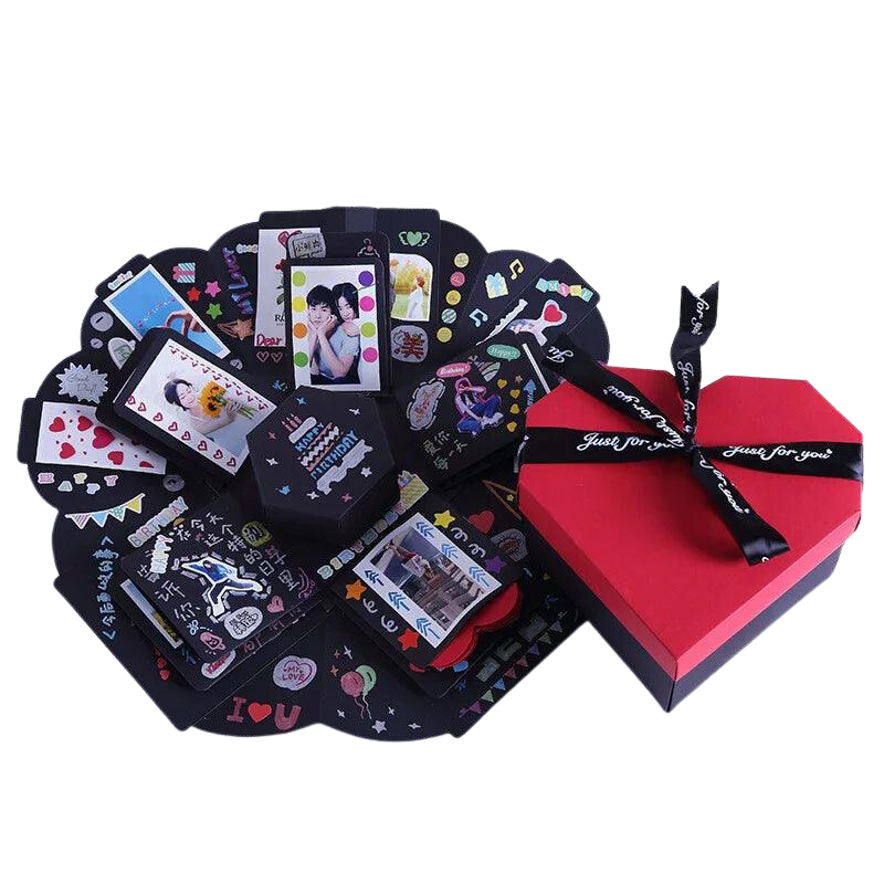 Explosion Box DIY Scrapbook – Wedding, Anniversary, Birthday Romantic Surprise Photo Album