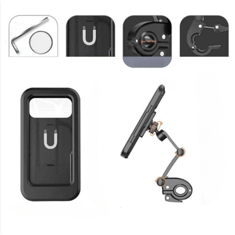 Waterproof Bicycle & Motorcycle Phone Holder – Secure, Adjustable & Weatherproof Mount