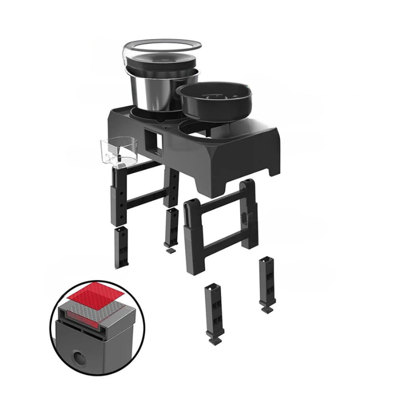 Adjustable Elevated Dog Bowl Set – Slow Feeder & No-Spill Water Bowl with Non-Slip Stand