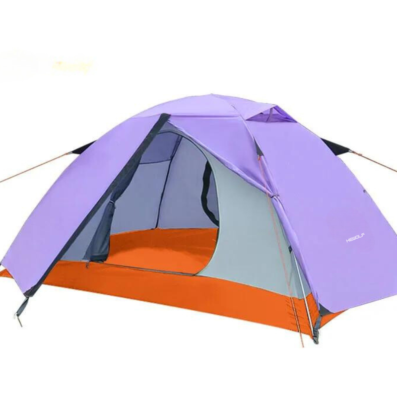 HEWOLF 1595 Ultralight Double Layer Camping Tent | Waterproof, Windproof, Easy Setup | Backpacking, Hiking, Beach Trips | 2.51KG