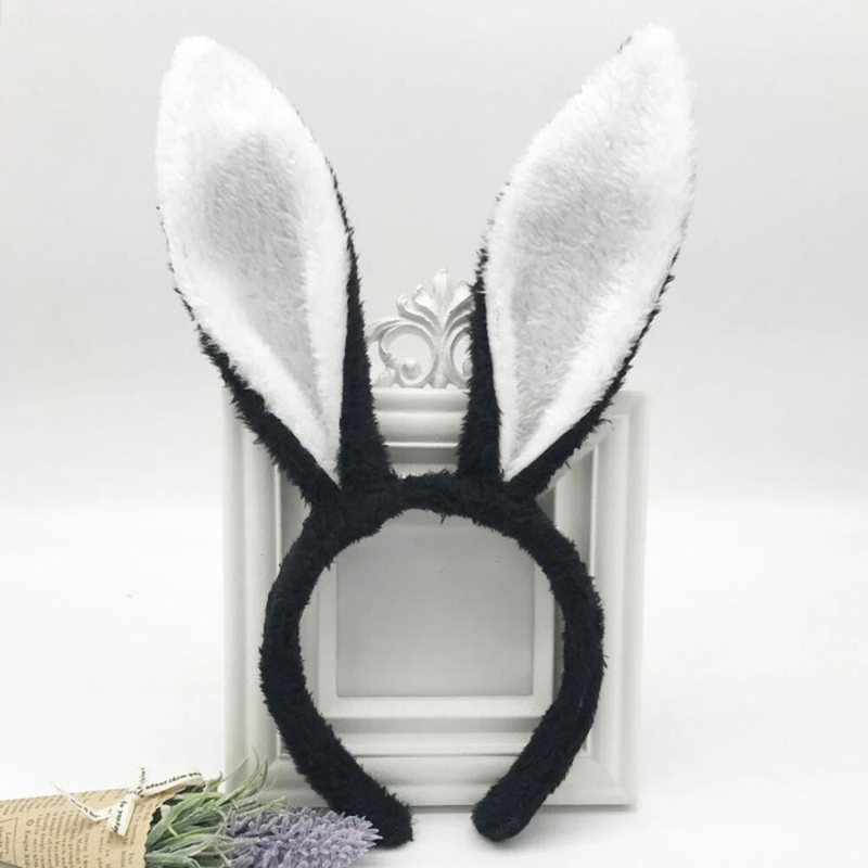 Plush Easter Bunny Ears Headband – Cute Rabbit Costume Accessory & Décor