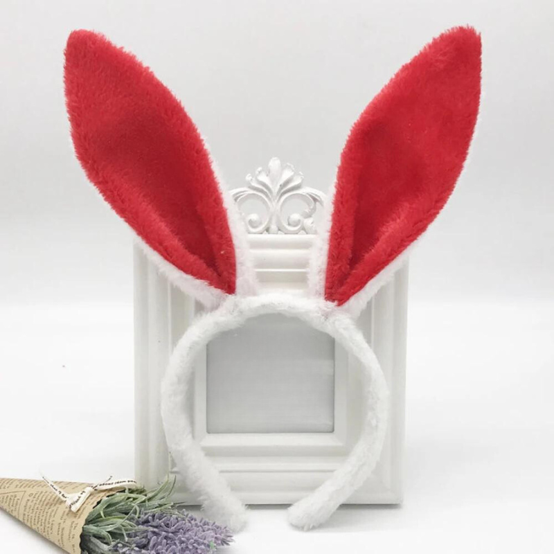 Plush Easter Bunny Ears Headband – Cute Rabbit Costume Accessory & Décor