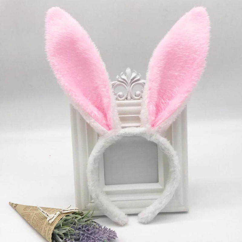 Plush Easter Bunny Ears Headband – Cute Rabbit Costume Accessory & Décor