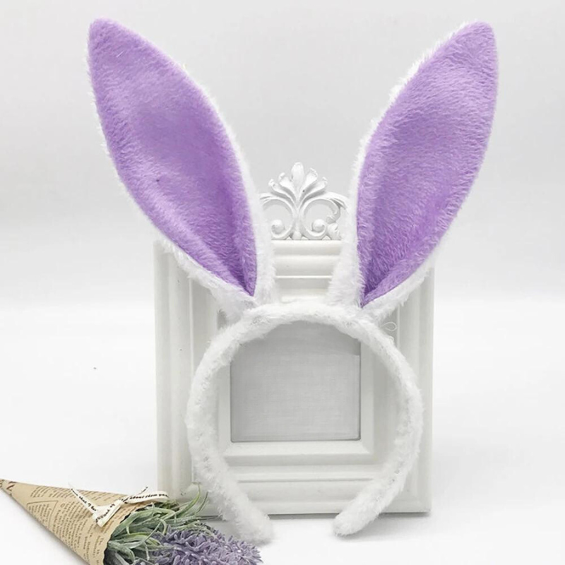 Plush Easter Bunny Ears Headband – Cute Rabbit Costume Accessory & Décor