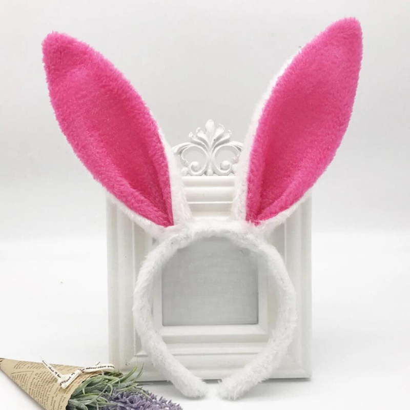 Plush Easter Bunny Ears Headband – Cute Rabbit Costume Accessory & Décor