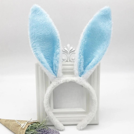 Plush Easter Bunny Ears Headband - Cosplay Costume, Rabbit Girl Accessories for Easter Decorations