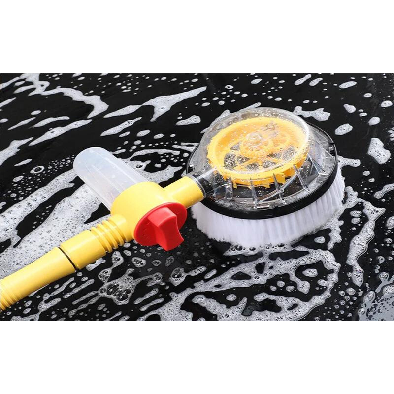 Effortless Cleaning: Long Handle Automatic Rotating Foaming Car Wash Brush - Chenille Microfiber Mop for Sparkling Car Shine