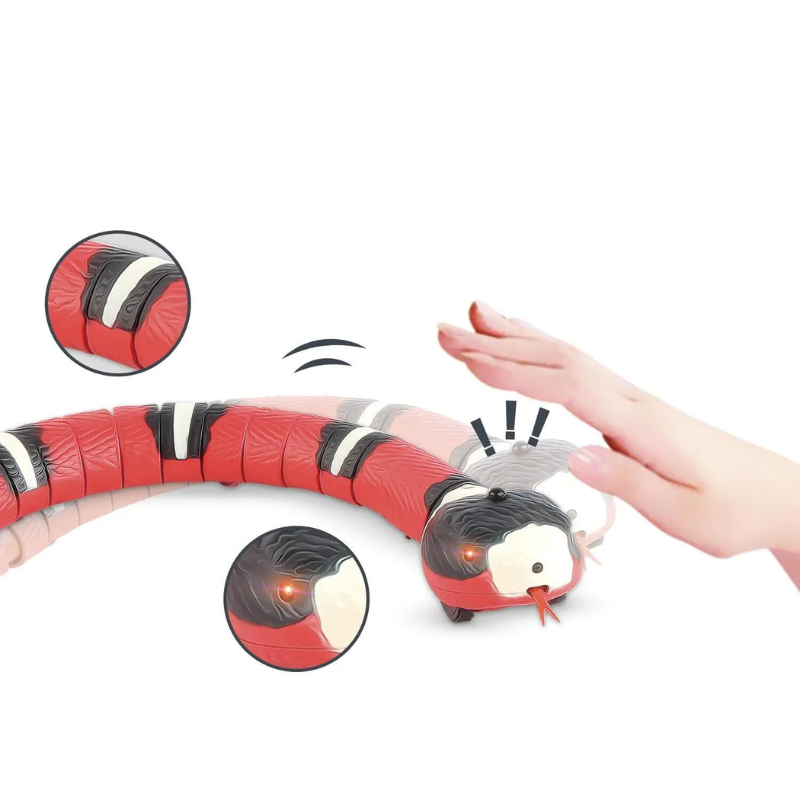 Smart Sensing Snake Cat Toy – USB Rechargeable Interactive Teaser for Indoor Cats & Kittens
