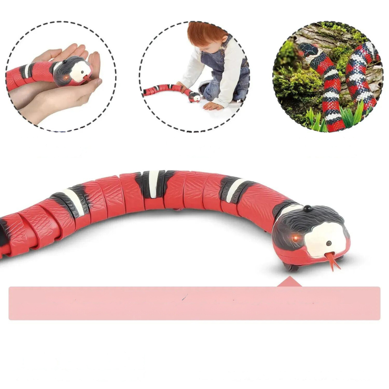 Smart Sensing Snake Cat Toy – USB Rechargeable Interactive Teaser for Indoor Cats & Kittens