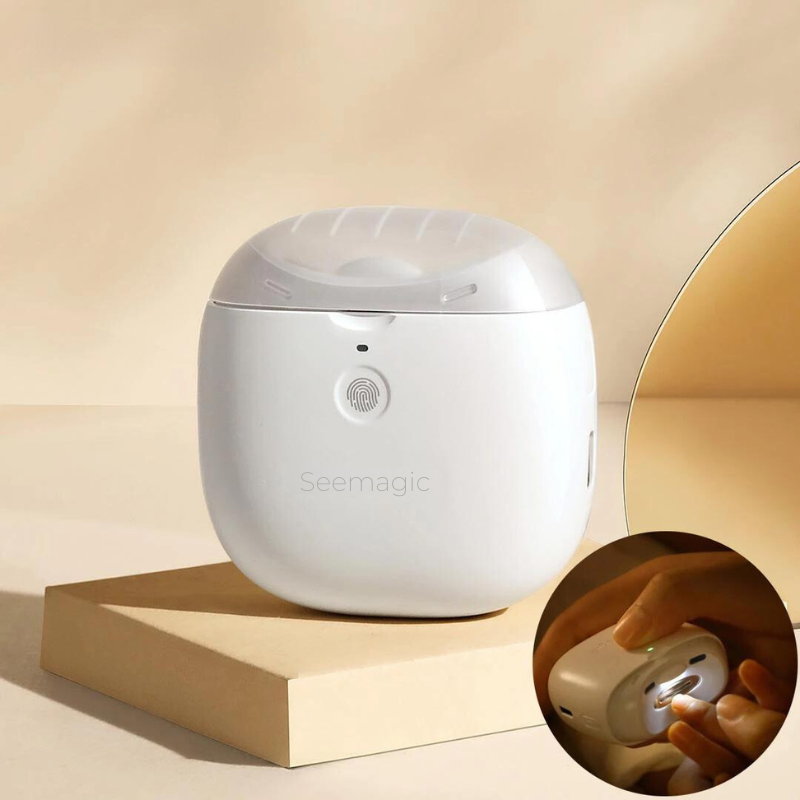 Seemagic Electric Automatic Nail Clipper Pro: Touch Start, Infrared Protection, LED Light Trimmer - Upgraded Cutter Head for Precision Care