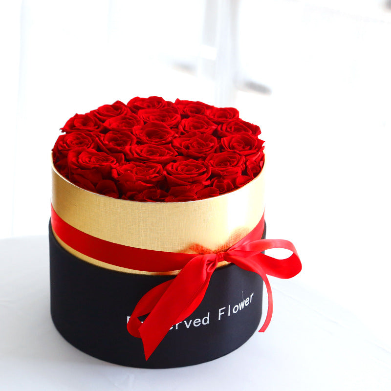 Eternal Roses in Box - Preserved Real Rose Flowers Set for Valentines Day Gift, Romantic Artificial Flowers