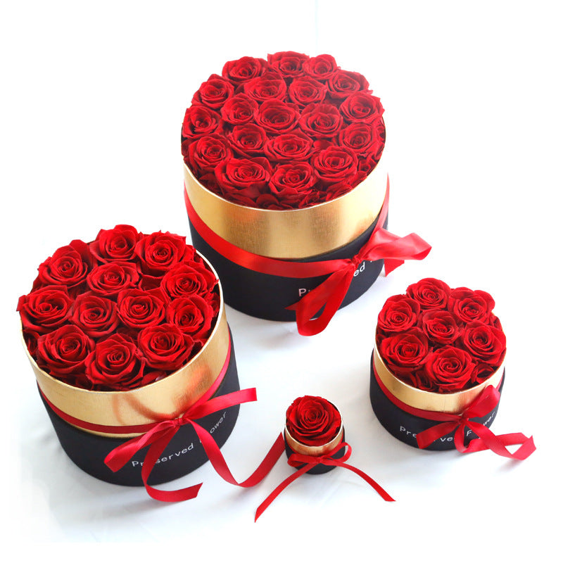Eternal Roses in Box - Preserved Real Rose Flowers Set for Valentines Day Gift, Romantic Artificial Flowers