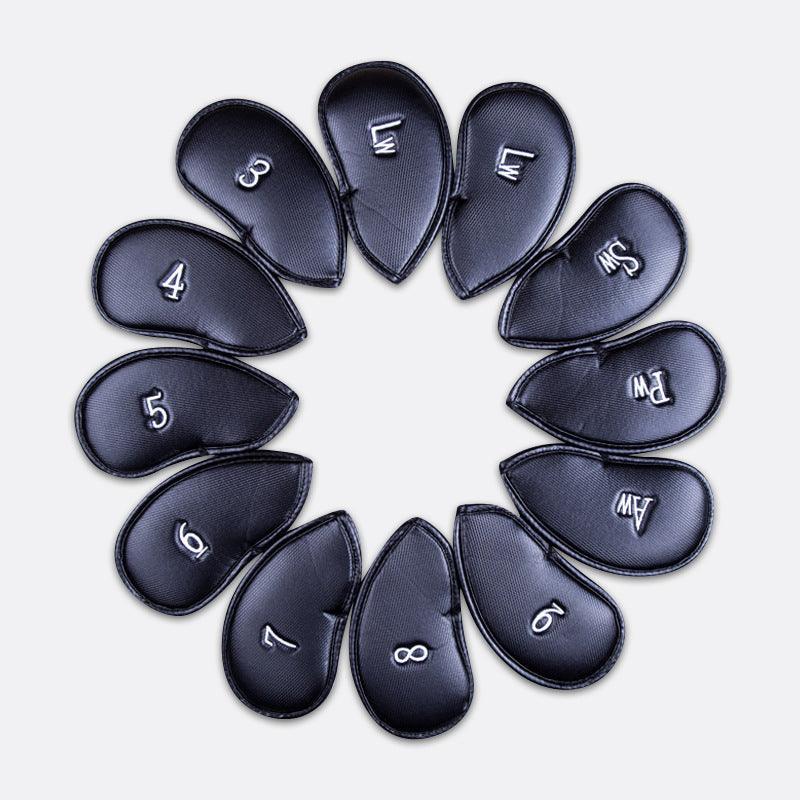 Twelve Piece Embroidered Golf Iron Clubhead Covers - novelvine