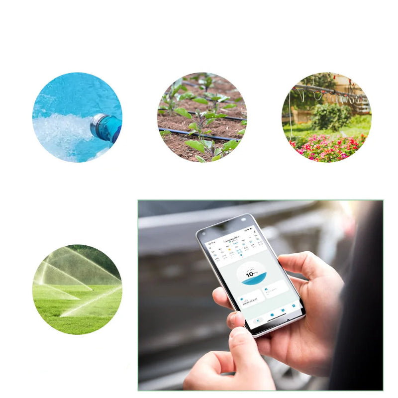 MOES Smart Bluetooth Water Timer – Tuya App Control Irrigation Valve with Washable Filter, Programmable Sprinkler Timer for Garden & Lawn