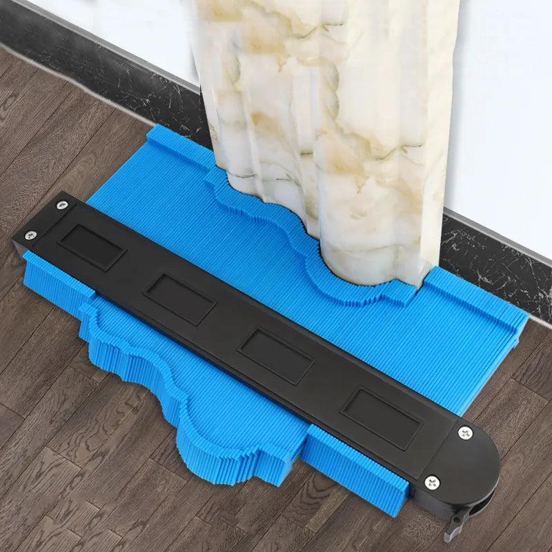 Precision Contour Gauge Duplicator - Versatile Woodworking and Flooring Template Tool for Accurate Profile Measuring, Angle Ruling, and Carpet Cutting - novelvine