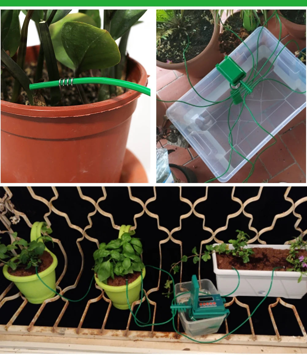 Automatic Micro Drip Irrigation Kit with Smart Controller – Indoor & Outdoor Plant Watering System for Garden, Bonsai & Potted Plants
