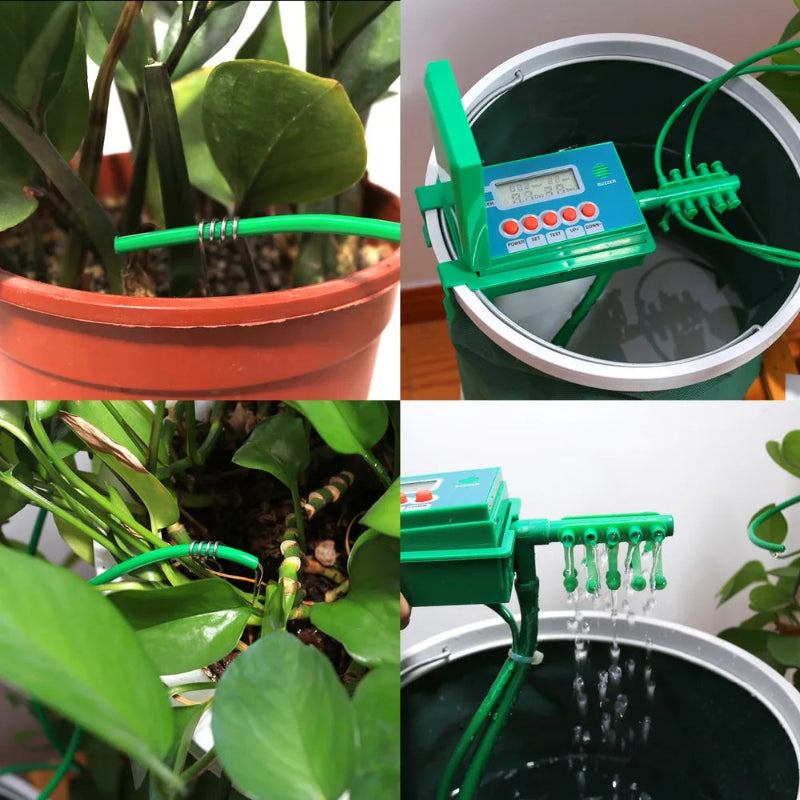 Automatic Micro Drip Irrigation Kit with Smart Controller – Indoor & Outdoor Plant Watering System for Garden, Bonsai & Potted Plants