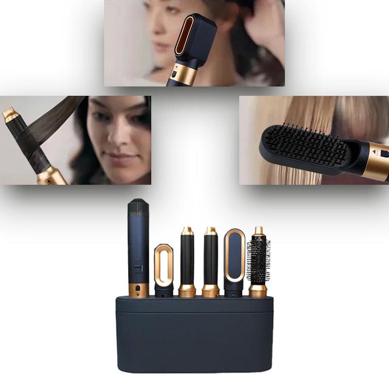 5 in 1 Electric Curling Iron: Versatile Hair Styler for Wet & Dry Hair | CE Certified, Travel-Friendly & Durable - novelvine