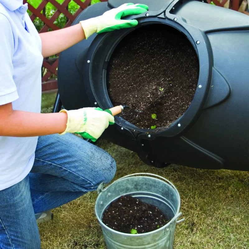 170L Large Capacity Dual Chamber Compost Tumbler – Heavy-Duty Rotating Garden Bin for Leaves, Yard Waste & Organic Composting