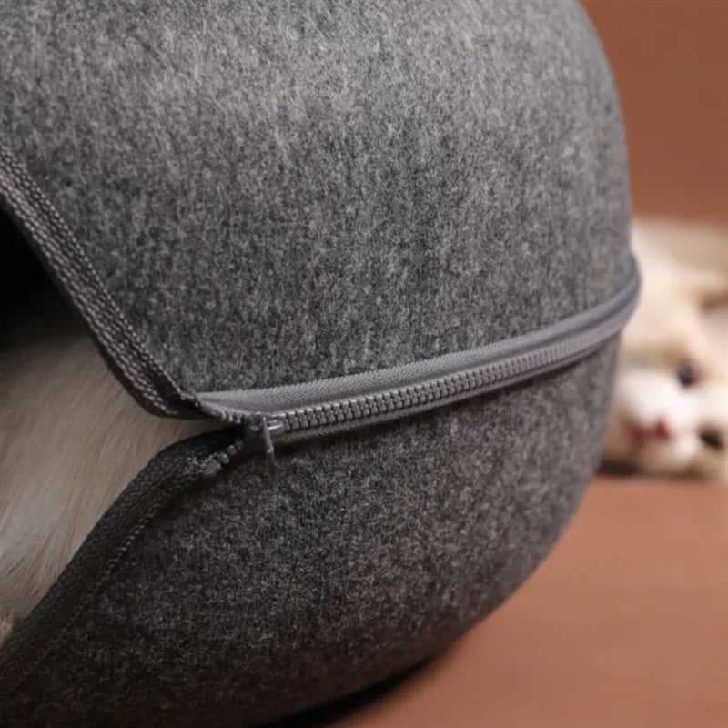Donut Cat Bed & Tunnel – Cozy Pet House & Play Tunnel for Cats