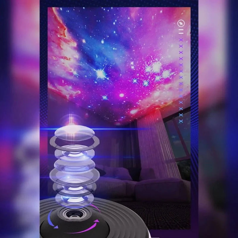 12-in-1 Star Projector Night Light - 360° Rotating Galaxy Planetarium Lamp for Kids' Bedroom Décor & Gifts