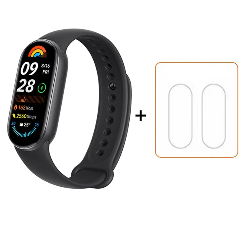 New Global Version Xiaomi Mi Band 9 AMOLED 1.62" Display Blood Oxygen Fitness Tracker Bracelet Xiaomi Smart Band 9 Wrist Watch