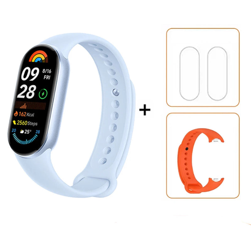 New Global Version Xiaomi Mi Band 9 AMOLED 1.62" Display Blood Oxygen Fitness Tracker Bracelet Xiaomi Smart Band 9 Wrist Watch