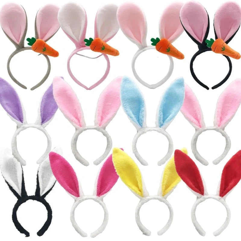 Plush Easter Bunny Ears Headband – Cute Rabbit Costume Accessory & Décor
