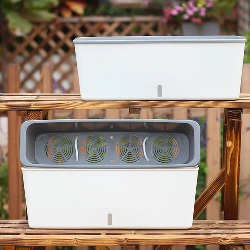 Self-Watering Planter Pots with Water Level Indicator – Decorative Indoor & Outdoor Flower Pots, Perfect Gift for Friends, Family & Neighbors