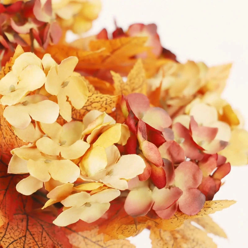 Fall Candle Ring Wreaths – Artificial Maple Leaves Candle Holder for Thanksgiving & Autumn Centerpiece Décor | Elegant Living Room Decoration