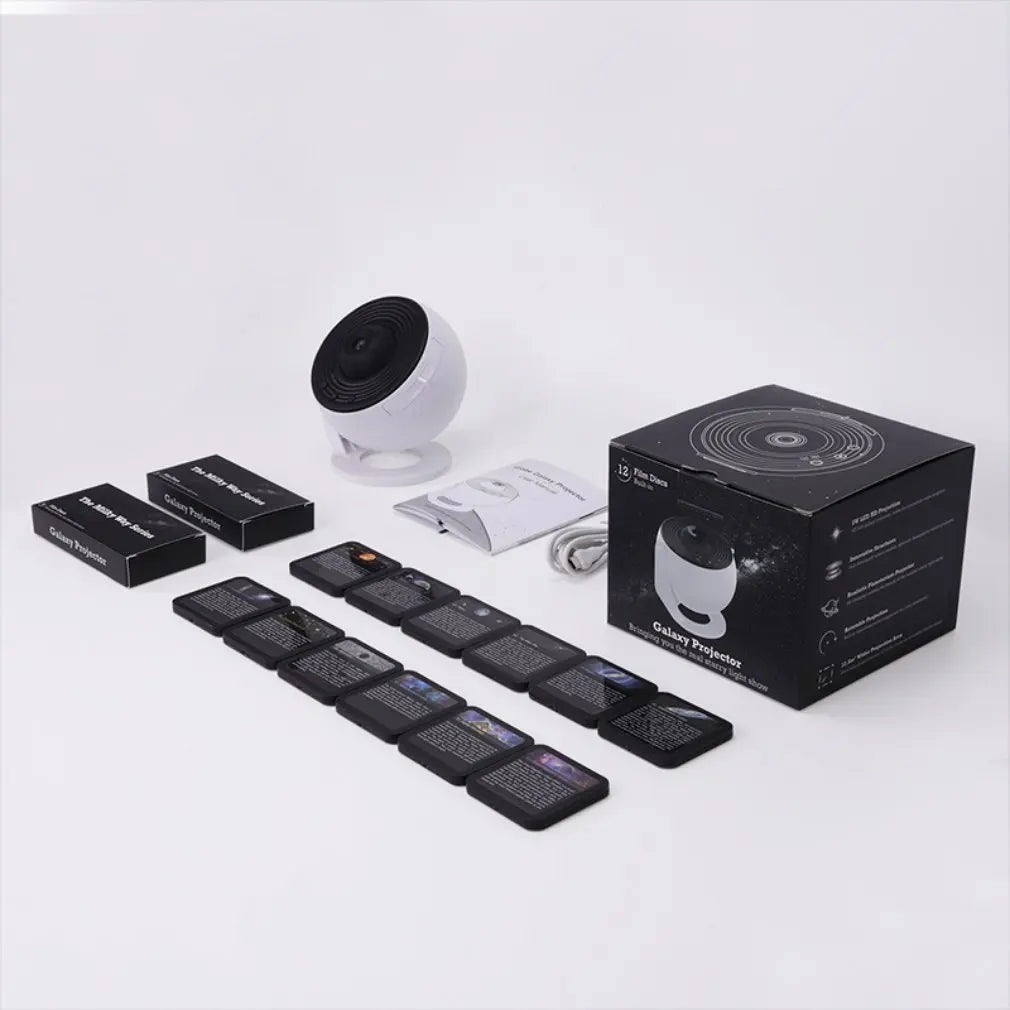 12-in-1 Star Projector Night Light - 360° Rotating Galaxy Planetarium Lamp for Kids' Bedroom Décor & Gifts