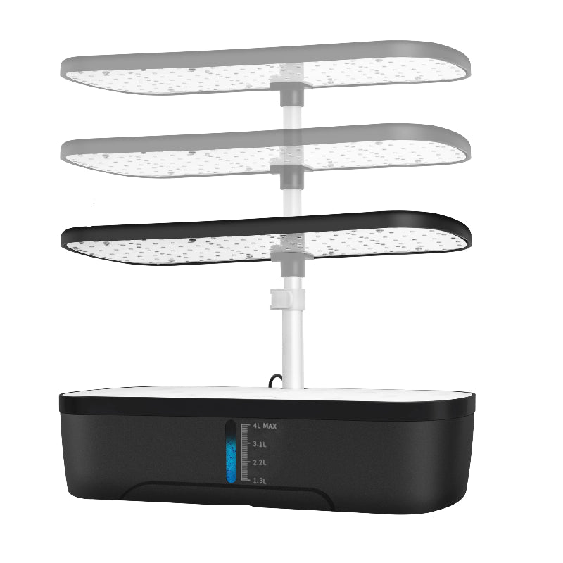 12-Pod Hydroponics Growing System – Indoor Herb Garden Kit with Adjustable Height, Automatic Timer & 20W LED Grow Light