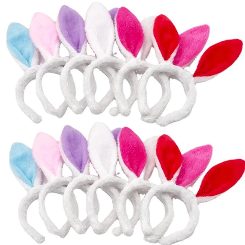 Plush Easter Bunny Ears Headband – Cute Rabbit Costume Accessory & Décor