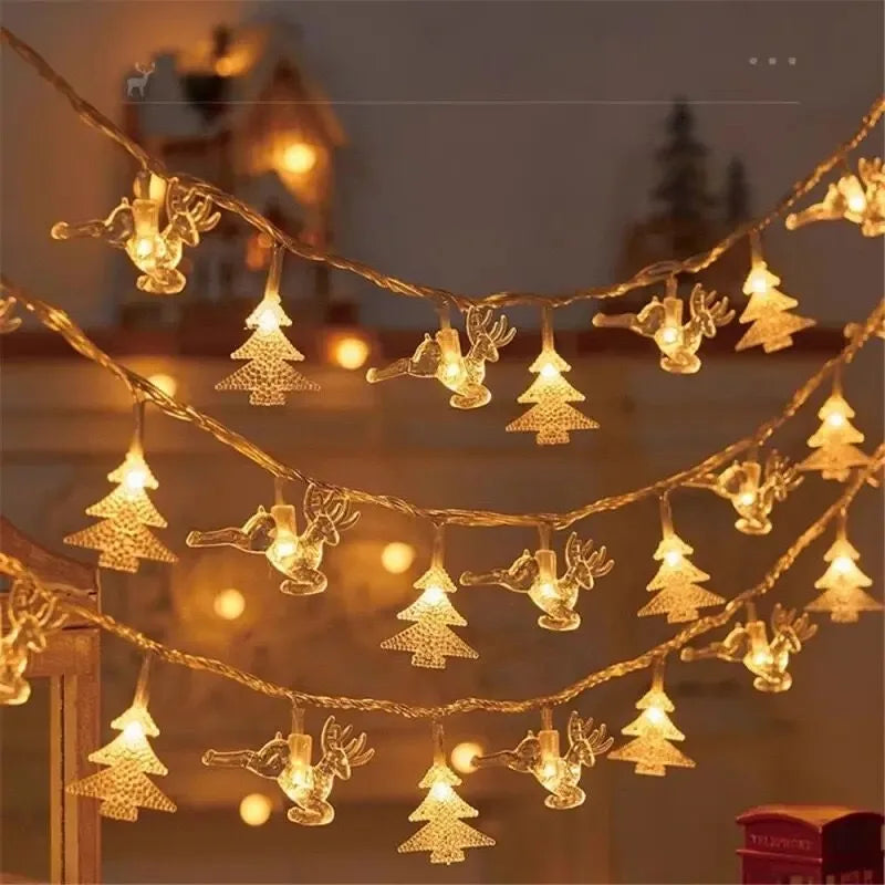 3M 2024 Snowflake Christmas Lights - LED String Fairy Lights for Home, Tree, Garden & New Year Décor