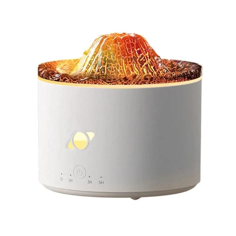 230ML Volcano Aromatherapy Diffuser - USB Flame Simulation Air Humidifier with Color Changing Ambient Lights and Mist Maker - novelvine