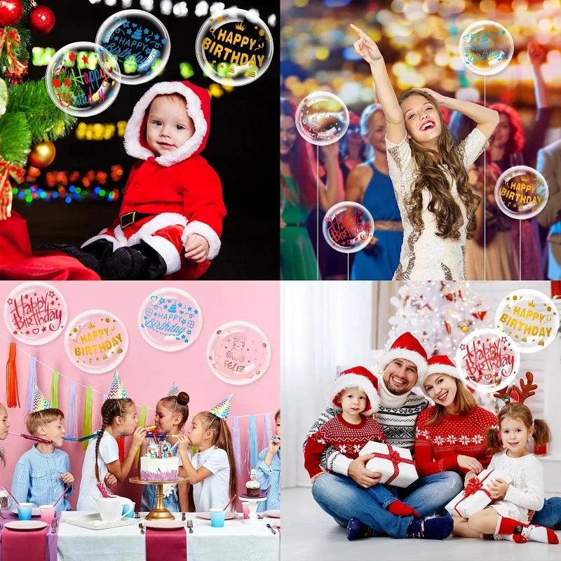 1set 20*29CM Wedding Balloons DIY Stickers Transparent Bobo Balloons Sticker For Valentine's Day Wedding Party Decorations - novelvine