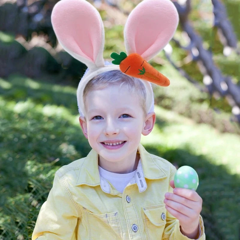Plush Easter Bunny Ears Headband – Cute Rabbit Costume Accessory & Décor