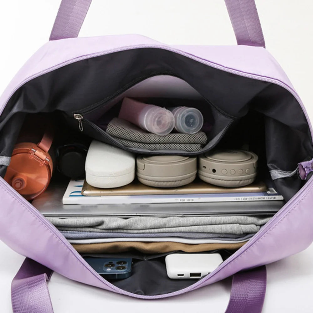 Large Capacity Foldable Travel Duffel Bag – Dry & Wet Separation, Waterproof Gym, Fitness, Swimming & Travel Bag