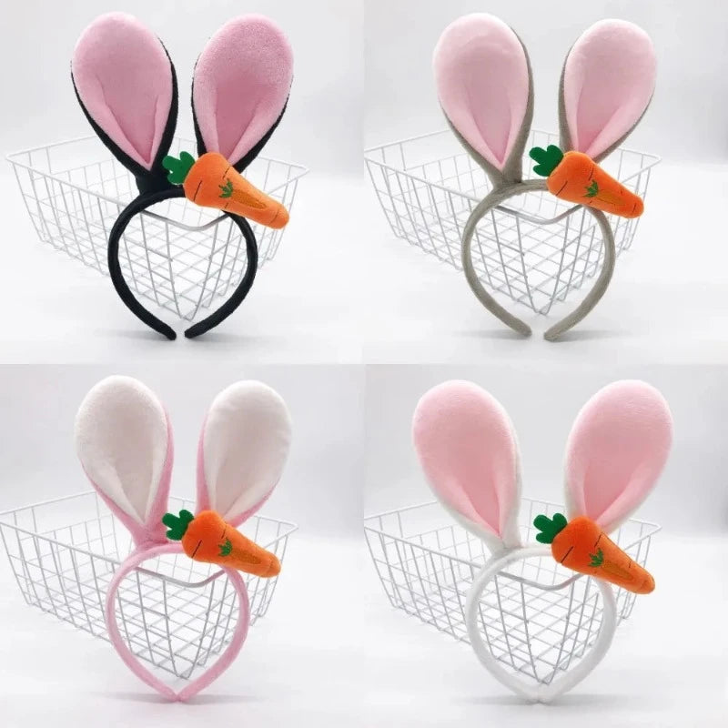 Plush Easter Bunny Ears Headband – Cute Rabbit Costume Accessory & Décor