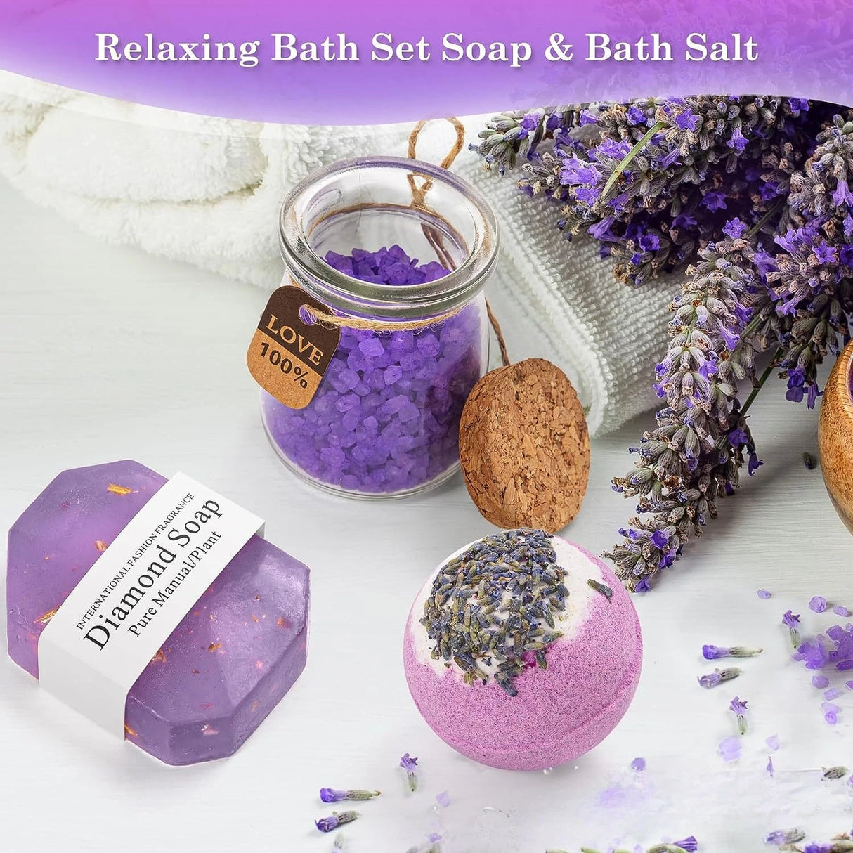 Lavender Spa Gift Basket Set for Women – Luxury Relaxation Gifts for Ladies, Mom, Wife, Girlfriend & Sister | Perfect for Birthday, Christmas, Valentine’s Day & Mother’s Day