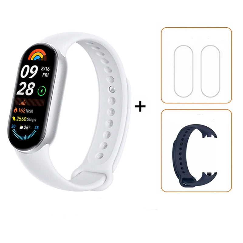 New Global Version Xiaomi Mi Band 9 AMOLED 1.62" Display Blood Oxygen Fitness Tracker Bracelet Xiaomi Smart Band 9 Wrist Watch