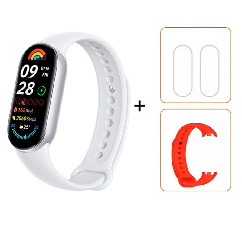New Global Version Xiaomi Mi Band 9 AMOLED 1.62" Display Blood Oxygen Fitness Tracker Bracelet Xiaomi Smart Band 9 Wrist Watch