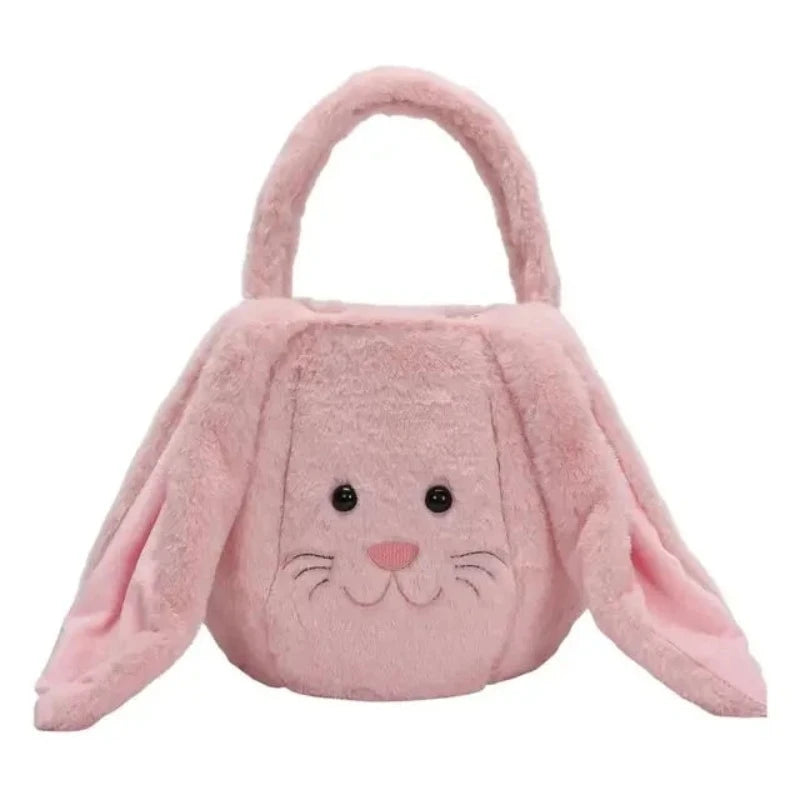 Large Bunny Storage Basket – Plush Easter Rabbit Candy & Gift Bag
