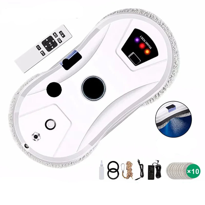 DIVEDEER Smart Window Cleaning Robot – Automatic Water Spray, Anti-Drop Magnetic Glass Cleaner for Home